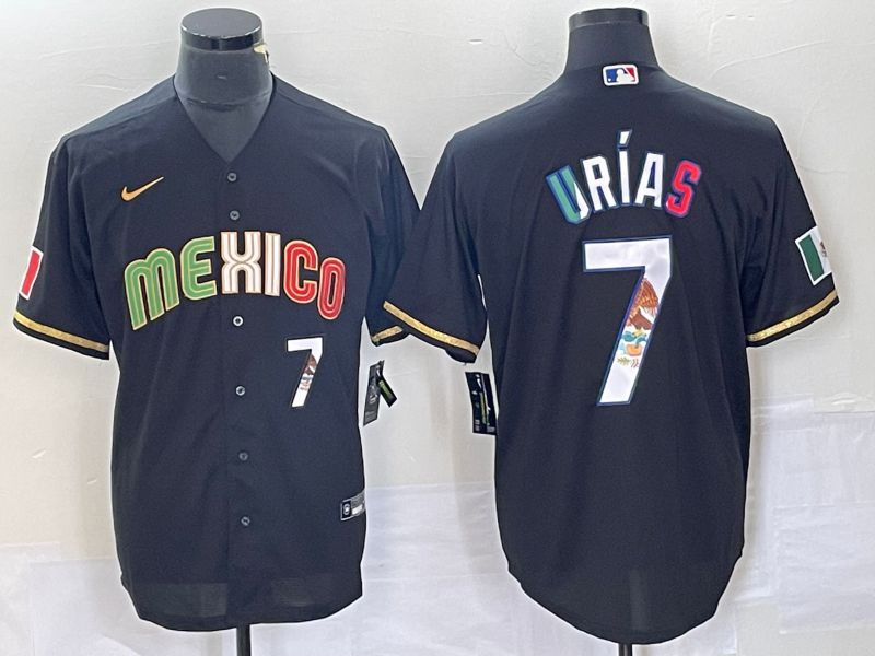 Men 2023 World Cub Mexico #7 Urias Black Nike MLB Jersey style 91810->more jerseys->MLB Jersey